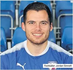  ??  ?? Footballer Jordan Sinnott