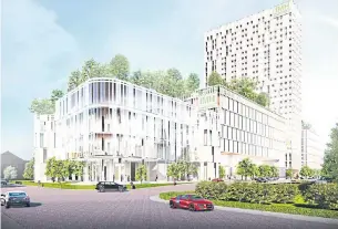  ?? ?? An artist’s impression of the 1.2-billion-baht IMH Medical Hub project, which will be located in Samut Prakan’s Bearing area.