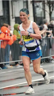  ??  ?? OPPOSITE TOP Almost Flying (Toronto) ABOVE Jacobs at the 2019 Boston Marathon OPPOSITE BOTTOM Cold Comfort (Toronto)