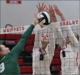  ?? CHUCK RIDENOUR/SDG Newspapers ?? Shelby’s varsity volleyball