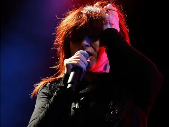  ?? (Getty) ?? Divinyls frontwoman Chrissy Amphlett performs on stage in 2007