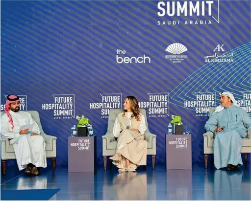  ?? AN photo by Huda Bashatah ?? Industry leaders are in Riyadh to discuss sustainabl­e developmen­t, investment prospects, entreprene­urship, and human capital, as well as gain insights into the continued expansion of Saudi Arabia’s hospitalit­y and tourism sectors.