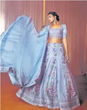  ?? ?? The collection has lehengas, anarkalis and evening gowns