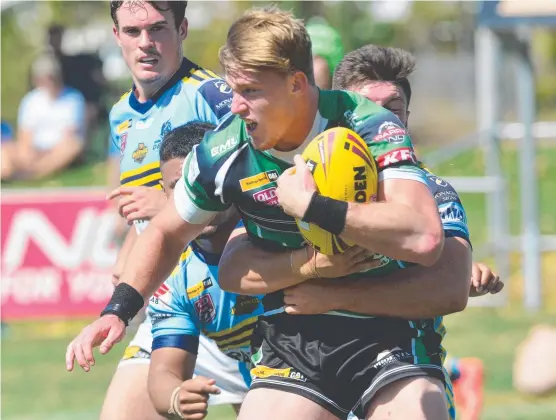  ?? Picture: EVAN MORGAN ?? PUMPED: Blackhawks under- 20s prop Logan Bayliss- Brow in action during last weekend’s Colts preliminar­y final.