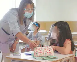 ?? /CORTESIA UNICEF CHILE ?? Con estrictas medidas sanitarias volvieron los niños chilenos a las aulas