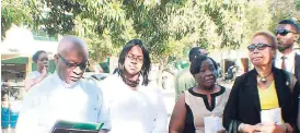  ??  ?? Chaplain of EXED Rev Dr Philip Robinson; vice-president of the high school, Mrs Coleen Walker; Mrs Miriam Taylor, coordinato­r, Community Outreach Unit, Excelsior Community College; and Miss Lilieth Deacon, chairman of the Committee of Management, Excelsior High School.