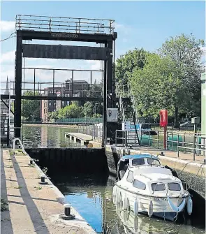  ?? PHOTOS: CANAL & RIVER TRUST ?? Refurbishm­ent of the guillotine gate system at Stamp End Lock on the River Witham at Lincoln is due to start in November.