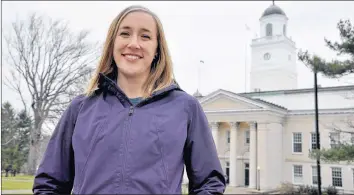  ?? SARA ERICSSON ?? Meg Hodges is a first-year politics student at Acadia University, and a Kings County municipal councillor. She serves on Kings Transit’s board and wants her fellow students to vote ‘yes’ for a new UPass program, which would cost each student $180 per year.