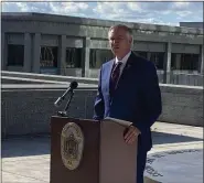  ?? ?? Montgomery County District Attorney Kevin Steele speaks during a press conference.