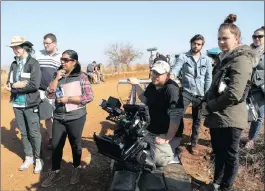  ??  ?? Judy Naidoo on set of her first feature ‘Hatchet Hour’.
