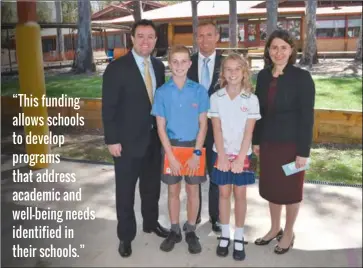  ??  ?? The funding for 2018 was announced at Samuel Terry Public School, in Cranebrook.