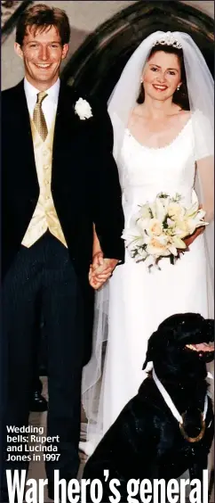  ??  ?? Wedding bells: Rupert and Lucinda Jones in 1997