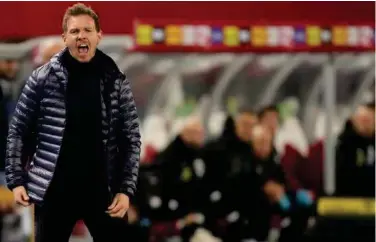  ?? File/ap ?? ↑
Germany’s coach Julian Nagelsmann during the internatio­nal friendly soccer match between Austria and Germany at the Ernst Happel stadium in Vienna, Austria.
