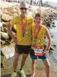  ?? Foto: Wild ?? Theresa Wild und Günther Kitzinger wa  ren zwei Teilnehmer aus der Region beim Marathon in Lissabon.