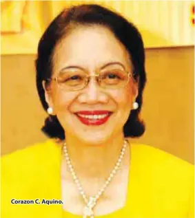  ??  ?? Corazon C. Aquino.