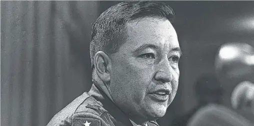  ?? AP ?? U. S. Army Capt. Ernest Medina speaks at a news conference at the Pentagon on Dec. 4, 1969. He received the Silver Star for bravery in Vietnam.