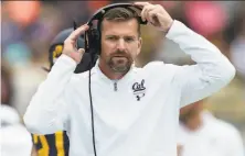  ?? John Hefti / Associated Press ?? Cal head coach Justin Wilcox doesn’t yet know if the Bears will be able to take the field Saturday against host Arizona State.