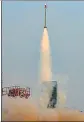  ??  ?? Maiden launch of Medium Range Surface to Air Missile (MRSAM) Army Version from Integrated Test Range, Chandipur, off the Coast of Odisha.