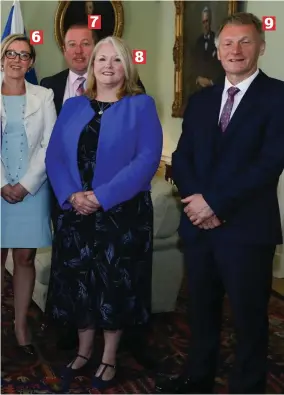  ??  ?? ministeria­l team, from left, Ash Denham, Mairi Gougeon, Ben Ivan McKee, pictured at Bute House in Edinburgh yesterday