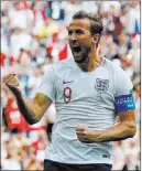 ?? Antonio Calanni ?? The Associated Press Harry Kane, shown after a goal against Panama on Sunday, leads England into a match against Colombia in the round of 16 on Tuesday.