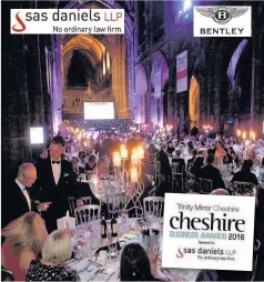  ??  ?? The Cheshire Business Awards will be held in Chester Cathedral on Friday, October 7