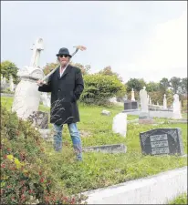  ?? BETH PENNEY/THE TELEGRAM ?? Shanneygan­ock frontman Chris Andrews really dug his first job — literally. The personable entertaine­r, who also co-owns Erin’s Pub, worked digging graves at Mount Carmel Cemetery by Quidi Vidi Lake in St. John’s.