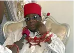  ??  ?? Oba Ewuare II has summoned more than 500 juju priests to his palace, warning of divine vengeance if they carry on involvemen­t in sex traffickin­g.