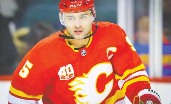  ?? AL CHAREST FILES ?? Calgary defenceman Mark Giordano believes that if the NHL play resumes this season, the players’ health from the layoff could translate into some great post-season action.