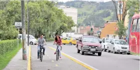  ??  ?? ASPIRACIÓN. Se prevé establecer los lugares en donde se podrían habilitar ciclovías en la ciudad.