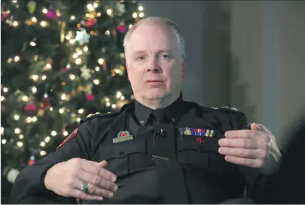  ?? GAVIN YOUNG ?? Calgary Police Chief Roger Chaffin says the tone and tenor of crime and criminals have changed since he worked the streets.