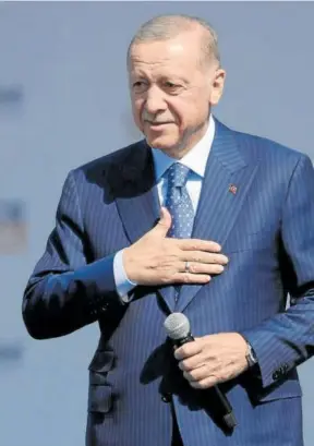  ?? Foto: Efe ?? Recep Tayyip Erdogan, presidente de Turquía.