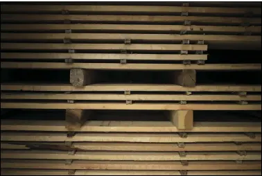  ?? (Bloomberg (WPNS)/Luke Sharrett) ?? Kiln-dried hardwood lumber is seen outside a sawmill earlier this month at Harold White Lumber in Morehead, Ky.
