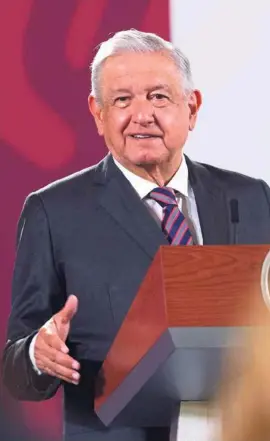  ?? ?? EXPLICACIÓ­N.
El presidente López Obrador, ayer, en Palacio Nacional.