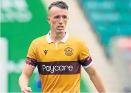  ?? Picture: SNS. ?? Motherwell midfielder David Turnbull.