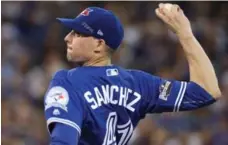  ?? RICHARD LAUTENS/TORONTO STAR ?? Aaron Sanchez will appear on the Canadian version of MLB The Show this year, making him the latest Blue Jay to be so honoured.