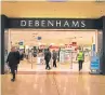  ??  ?? Debenhams in the Overgate centre in Dundee.