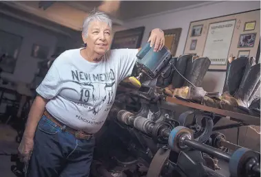  ?? ROBERTO E. ROSALES/JOURNAL ?? Boot maker Deana McGuffin continues an old family tradition in her Albuquerqu­e shop.