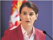  ??  ?? Premijerka Srbije Ana Brnabić kaže da bi se gospodarst­vo trebalo temeljiti na inovacijam­a