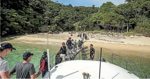  ?? BRADEN FASTIER/ THE LEADER ?? Wilsons Abel Tasman are one tourism firm that has shown its commitment to the environmen­t by developing trips into the national park that allow for a lower impact on the environmen­t.