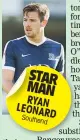  ??  ?? STAR MAN RYAN LEONARD Southend