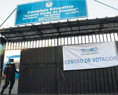  ?? EFE ?? El Salvador va a las urnas para renovar su representa­ción parlamenta­ria.