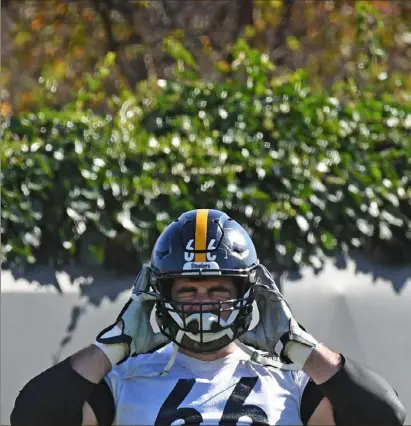  ?? Peter Diana/Post-Gazette ?? David DeCastro, entering his ninth season, is ready to forge ahead with the season despite the COVID-19 pandemic. “Football … it’s almost sort of a religious experience for myself. I love the game, I always have.”