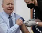  ?? Patrick Semansky/Associated Press ?? President Joe Biden receives his second COVID-19 booster shot March 2022 at White House.