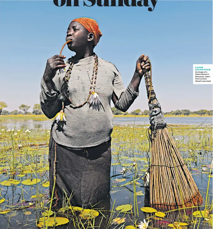  ??  ?? CLOSE ENCOUNTER An image of a fisherwoma­n in Botswana, taken from Levison Wood’s new book