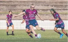  ??  ?? Star back Will Jackson prepares to kick for the Toowoomba Bears.