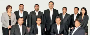  ??  ?? Seated from left: Director/Vice Chairman Jayantha de Silva-IFS Vice President South Asia/Managing Director Sri Lanka, Chairman Madu Ratnayake-Virtusa General Manager/Senior Vice President, Director/ Vice Chairman Mano Sekaram-99x Technologi­es CEO,...