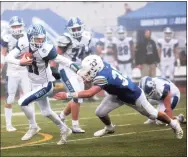  ?? Christian Abraham / Hearst Connecticu­t Media ?? Darien vs. Newtown in the Class LL state final on Dec. 14, 2019.