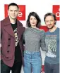  ??  ?? Nicholas Hoult, James McAvoy and Gemma Arterton