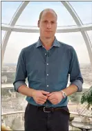  ?? ?? HOST: Prince William speaks from the London Eye for tonight’s ceremony