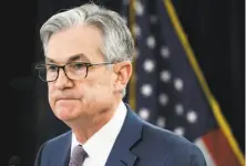  ?? Jacquelyn Martin / Associated Press ?? Federal Reserve Chairman Jerome Powell says the central bank also discussed keeping rates on twoyear or threeyear Treasury notes low as well.